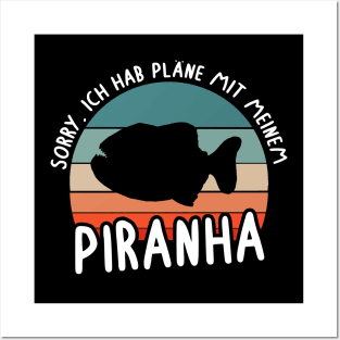 Zähne Piranha fleischfressender Fisch Unterwasser Posters and Art